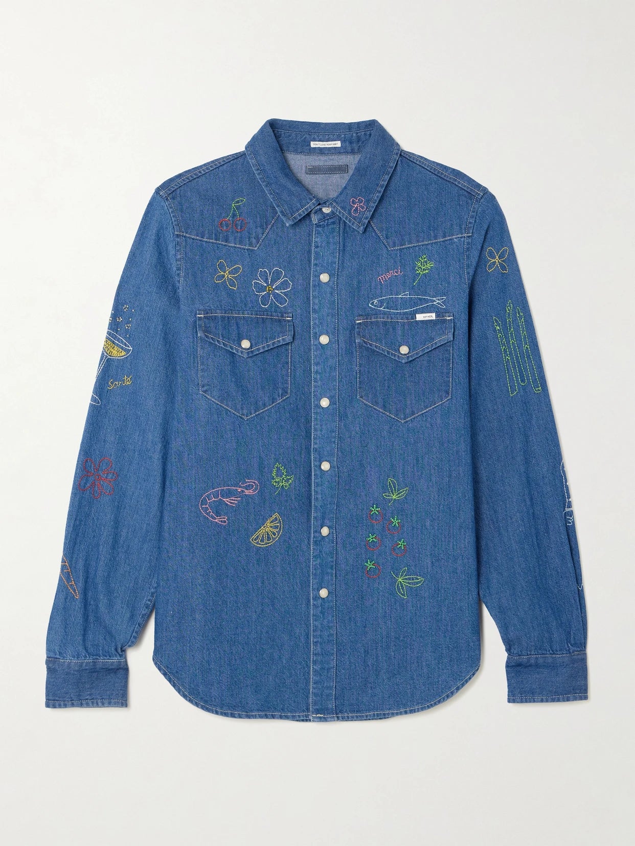 All My Eyes Embroidered Denim Shirt