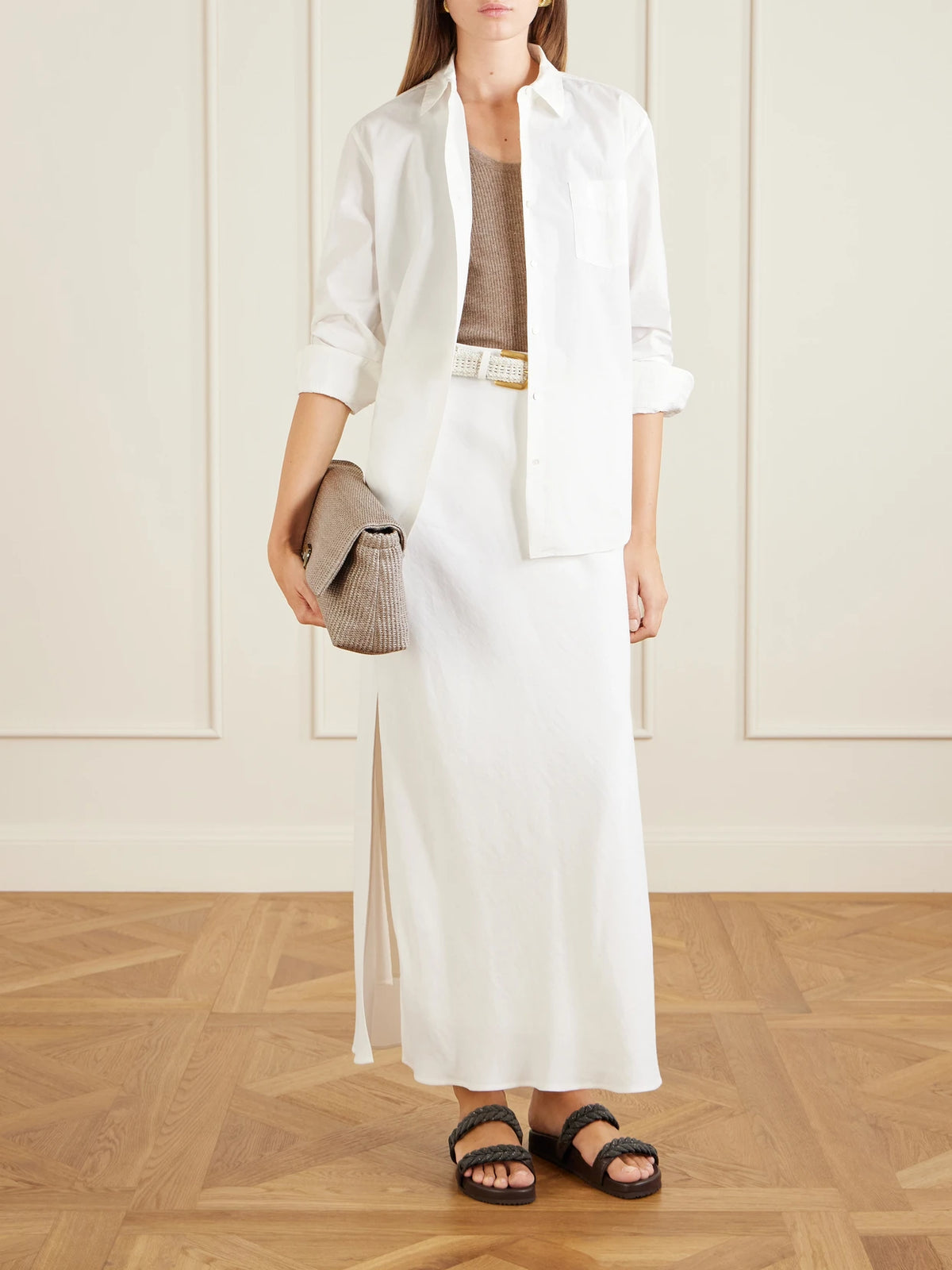 Puffy Raffia Clutch