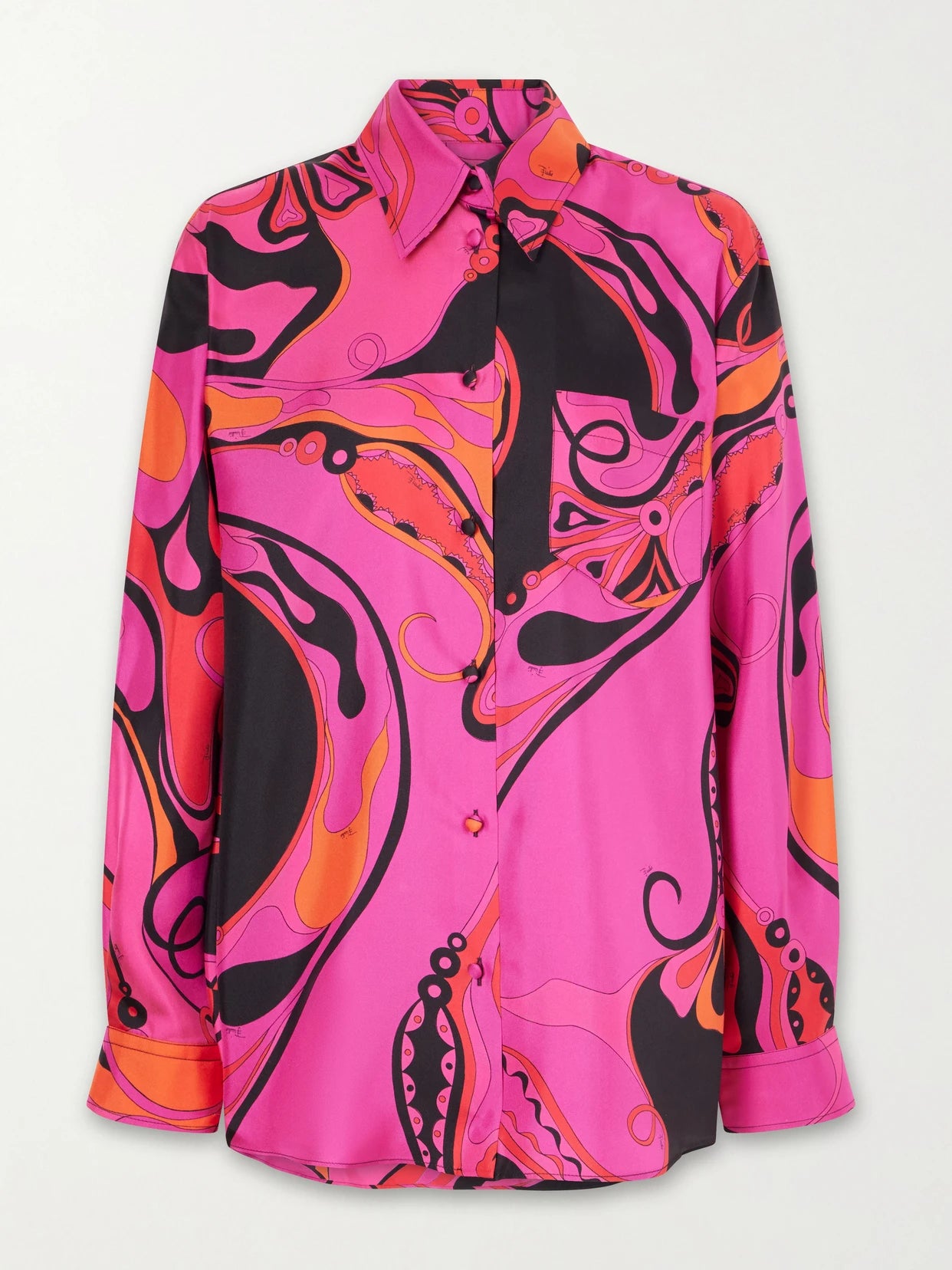Printed Silk Twill Shirt