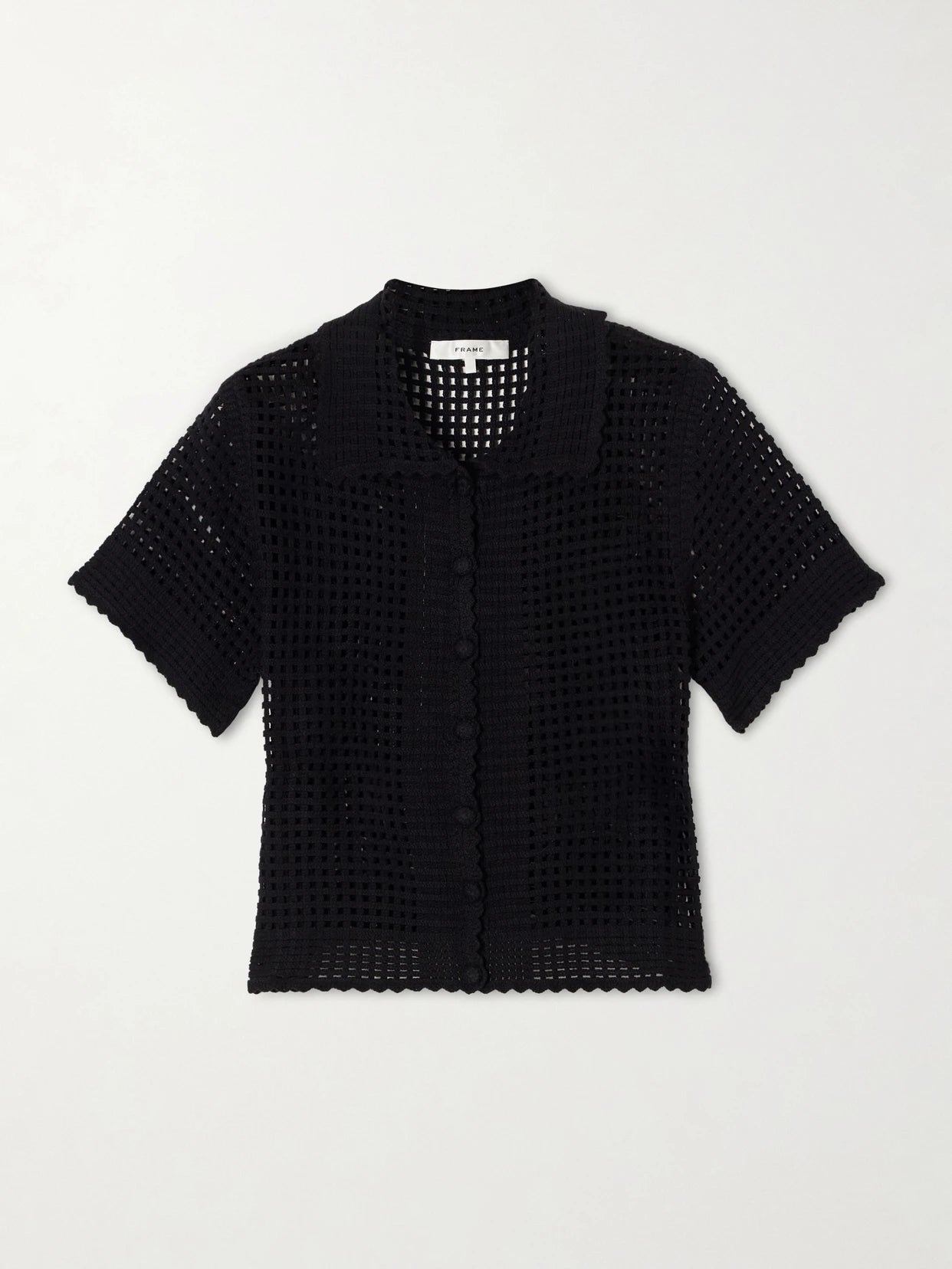 Crochet Cotton-blend Top