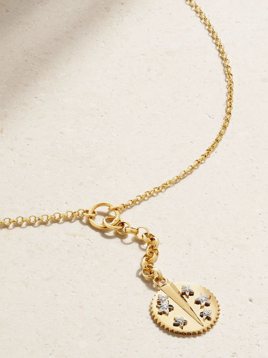 FoundRae + Net Sustain Resilience 18-karat Recycled Gold Diamond Necklace