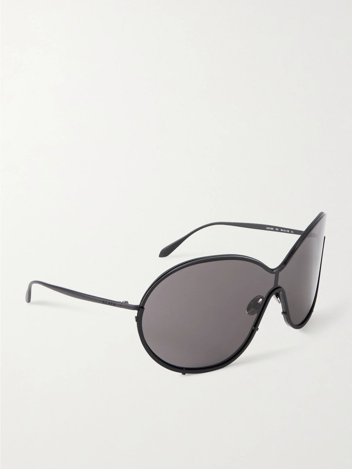 Mask Large Round-frame Metal Sunglasses