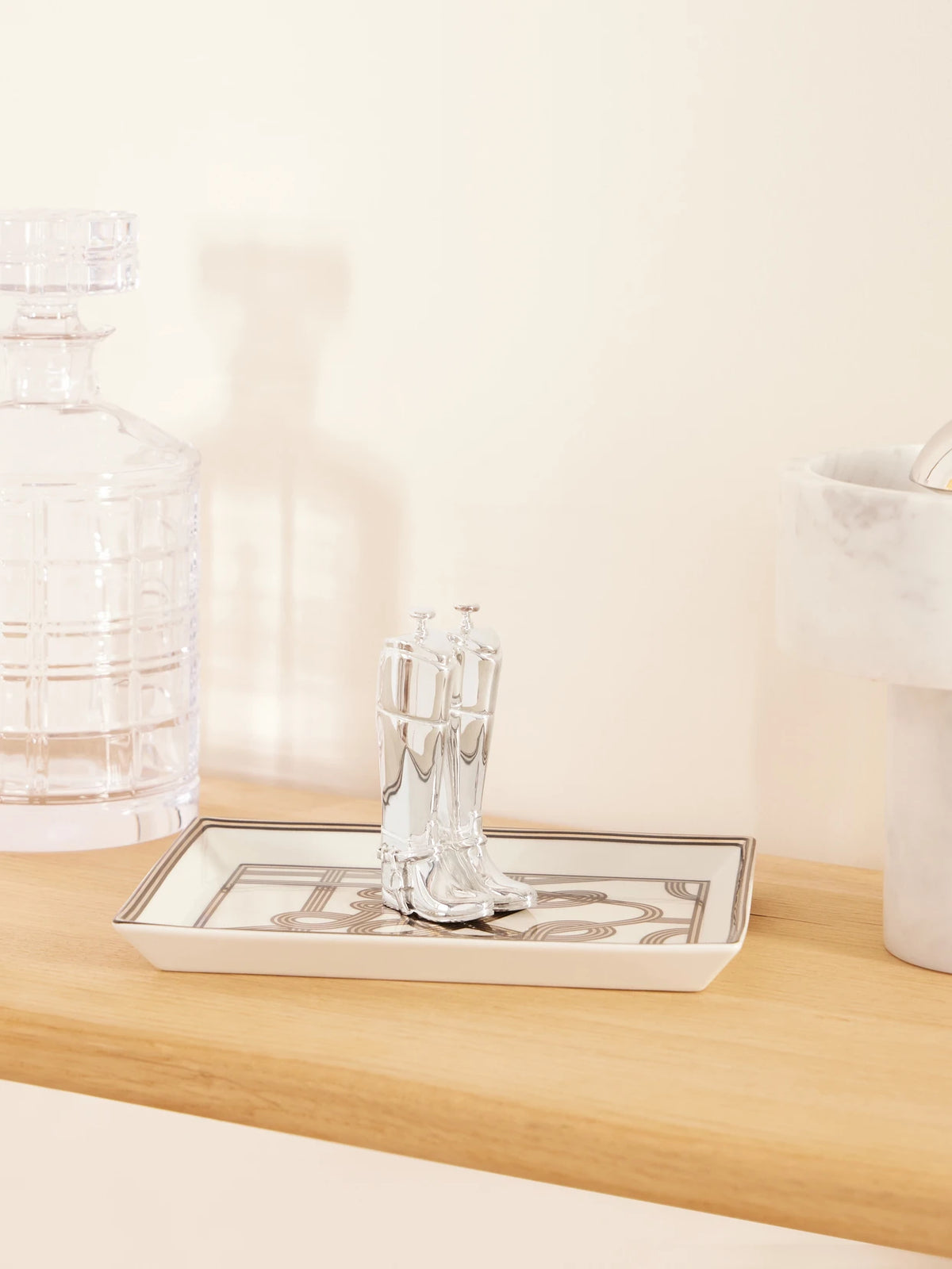 Image of Decor. Product name - Tisdale Silver-plated Paperweight in Multi colour by brand - Ralph Lauren Home