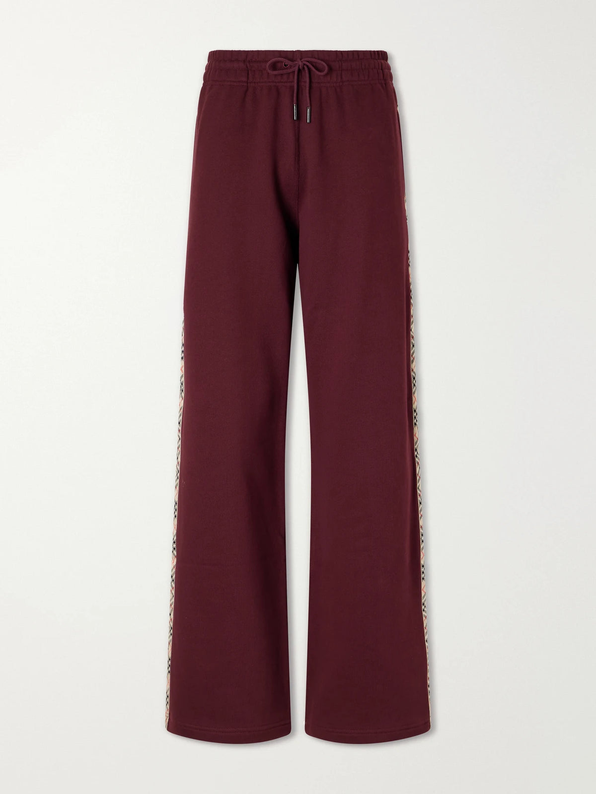 Jodie Checked Cotton-jersey Straight-leg Track Pants