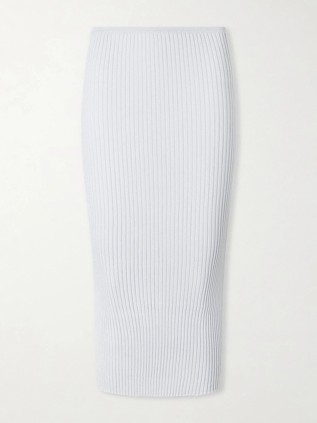 Blake Metallic Ribbed-knit Midi Skirt