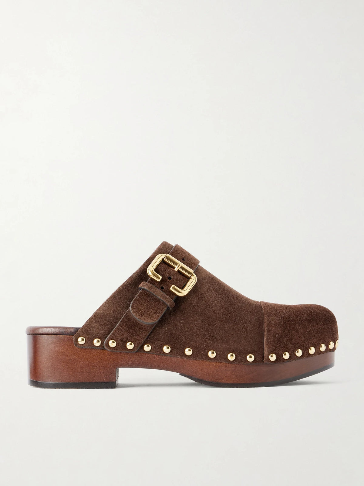 Jeannette Embellished Suede Clogs