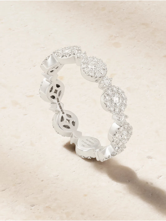 David Morris Triolette 18-karat White Gold Diamond Ring