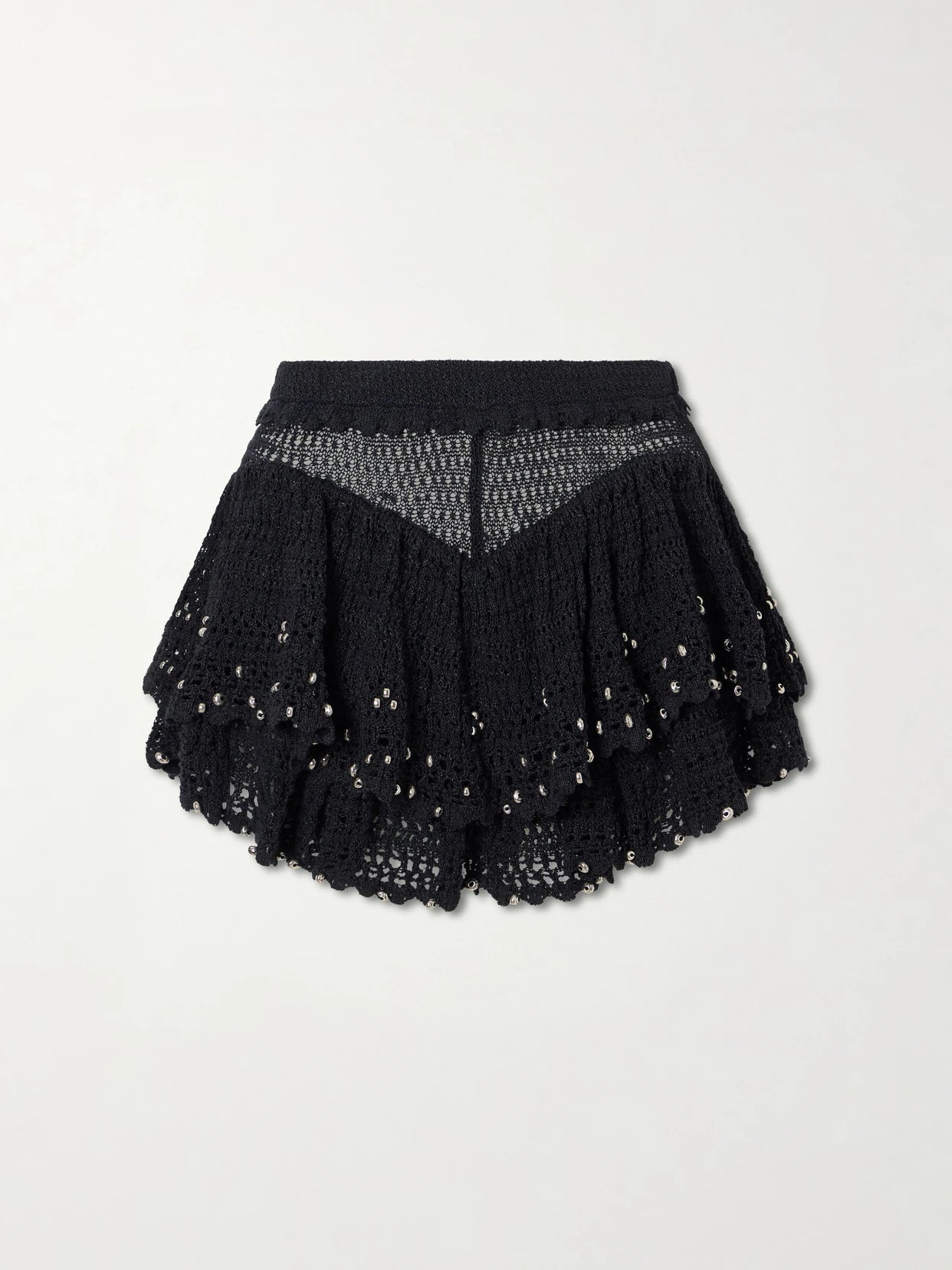 Metuanie Crocheted Embellished Cotton-blend Shorts
