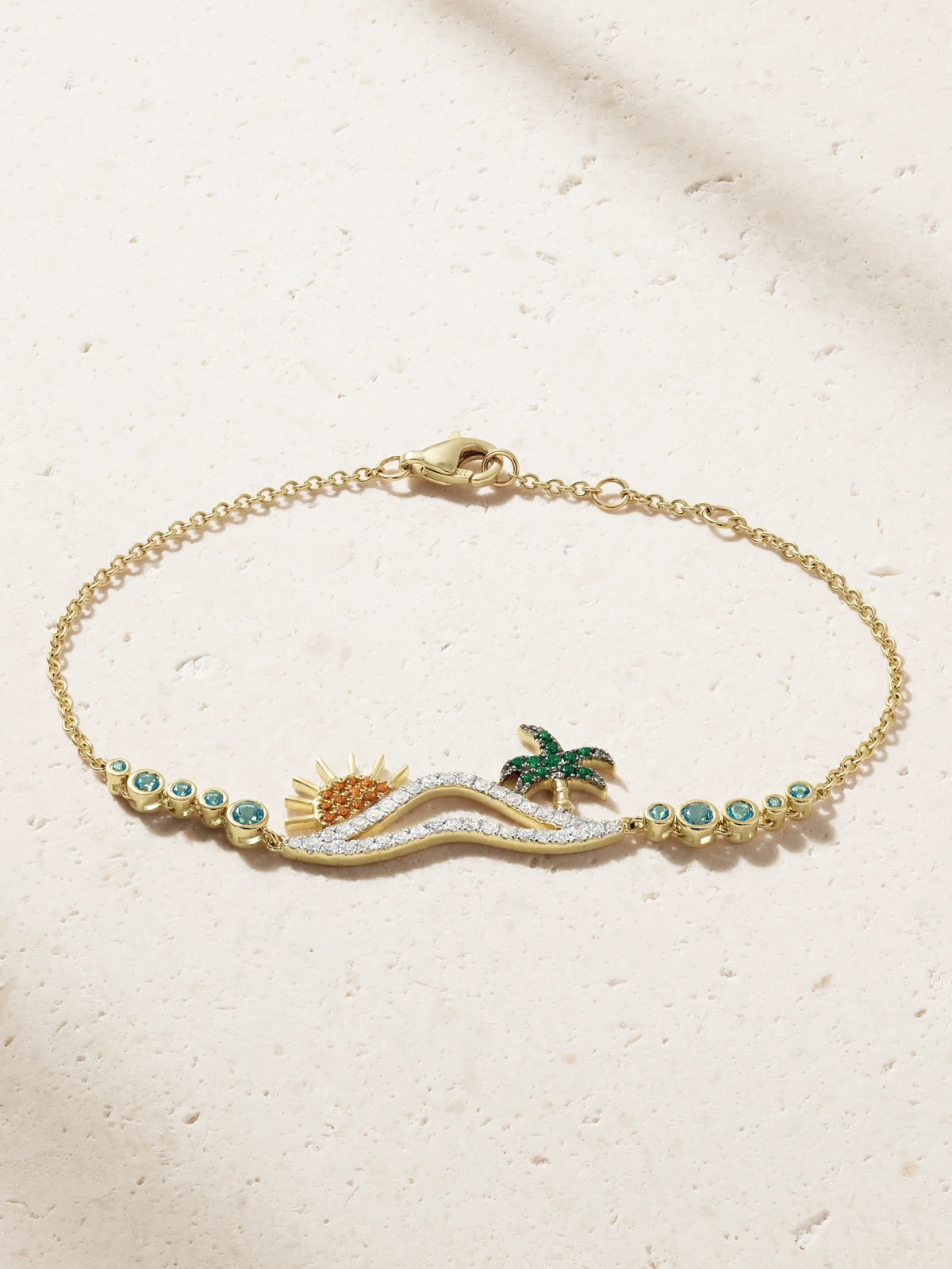 La Plage 9-karat Gold Multi-stone Bracelet