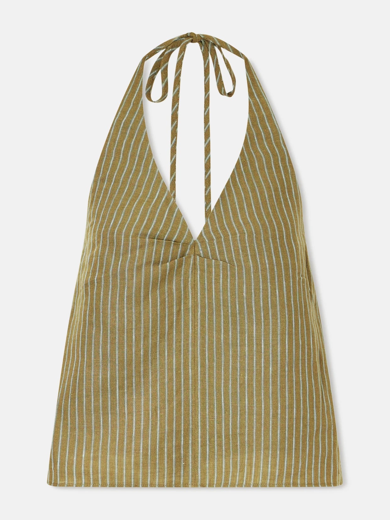 Corso Striped Linen Halterneck Top