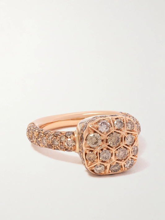 Nudo Solitaire Classic 18-karat Rose And White Gold Diamond Ring
