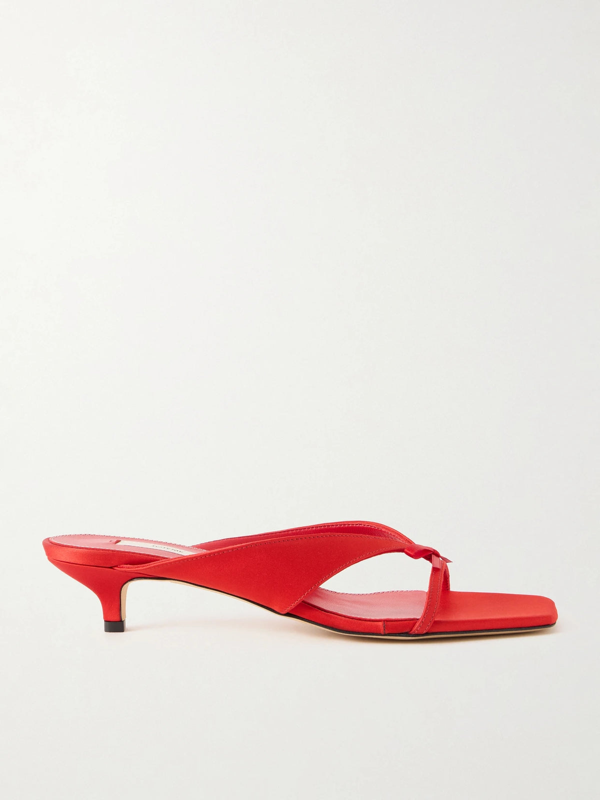Bow-embellished Satin Mules
