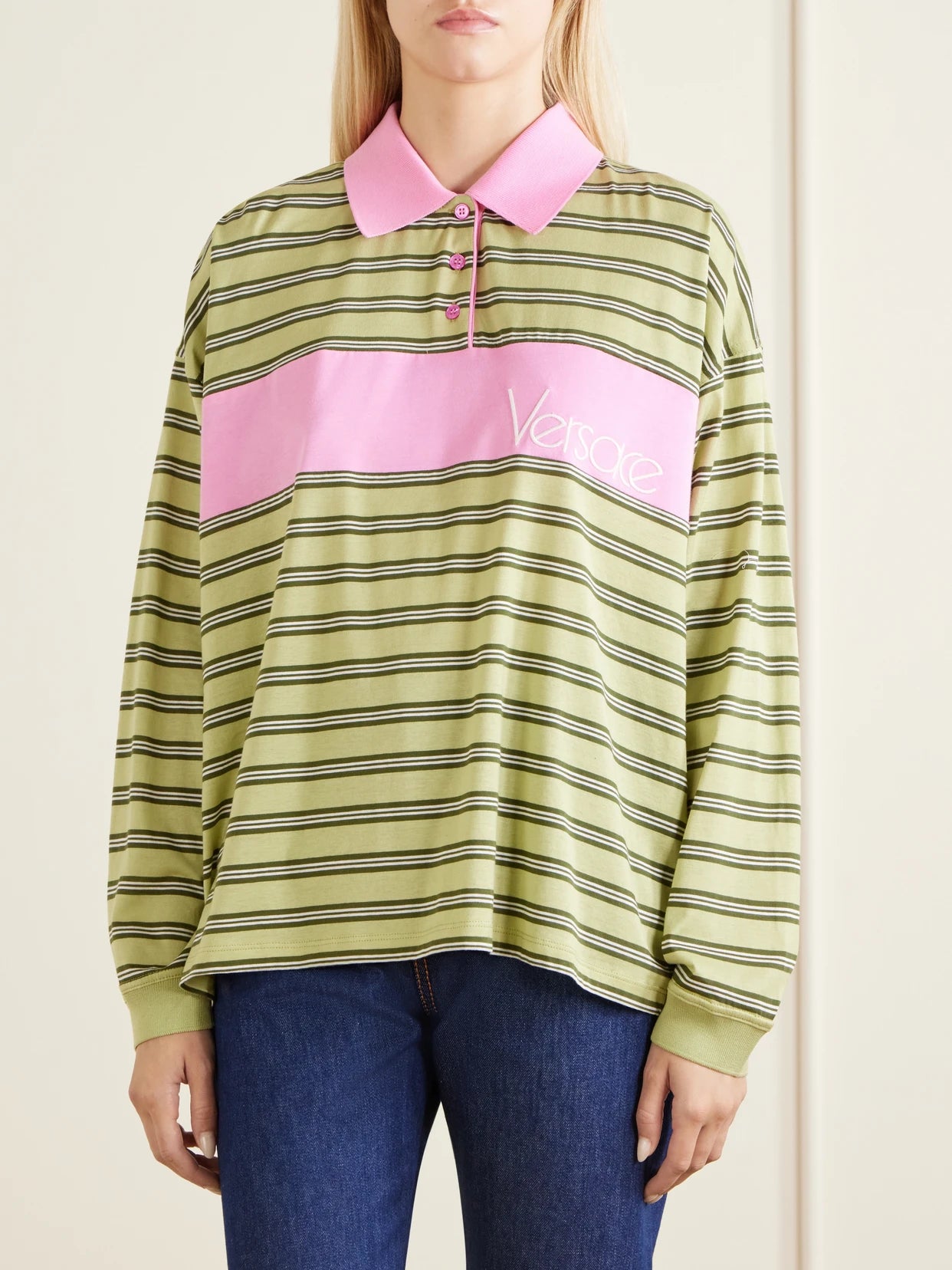 Logo-embroidered Striped Cotton-jersey Polo Shirt