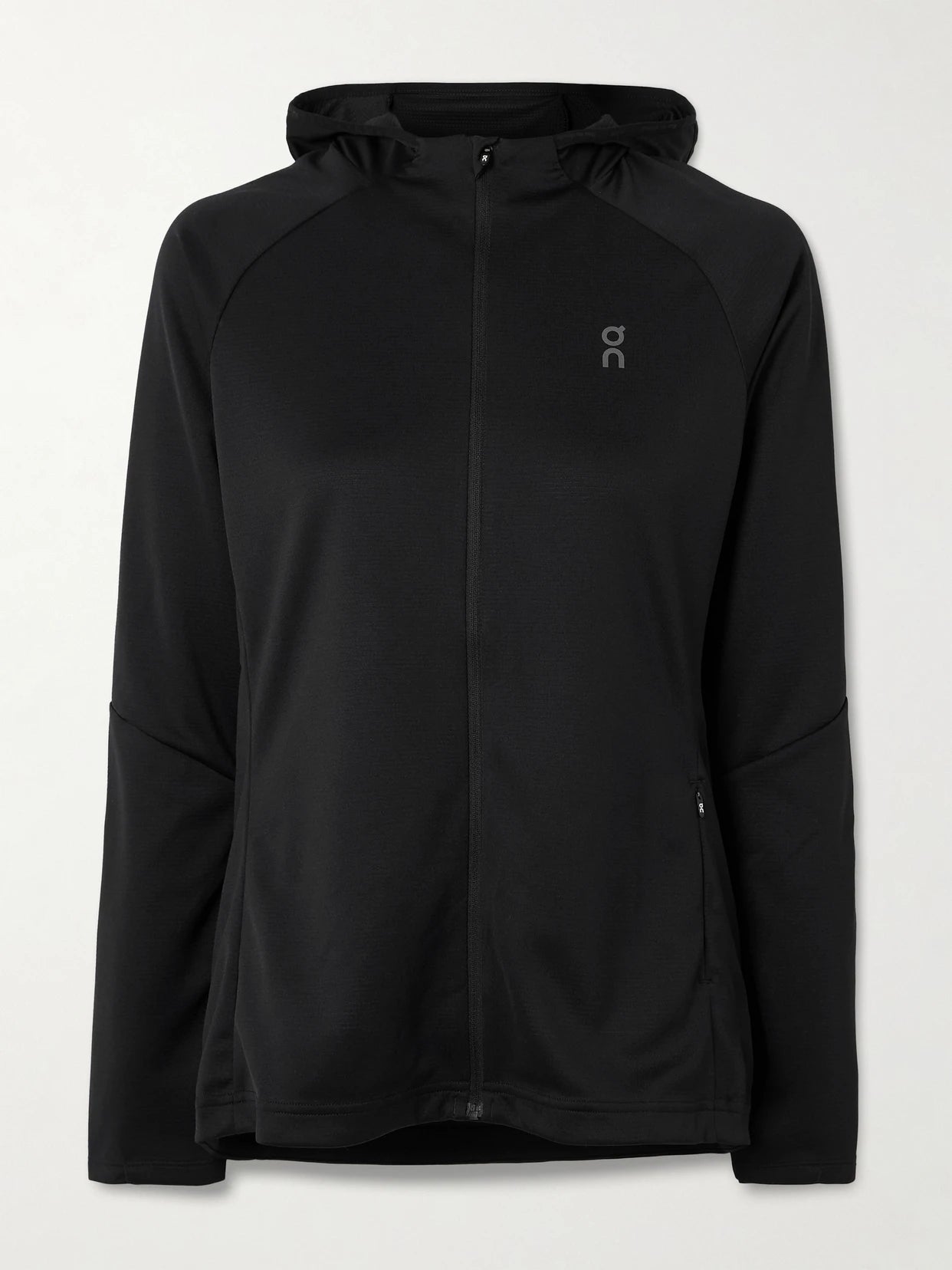 Image of Coats & Jackets. Product name - Climate Recycled Stretch-jersey Hooded Jacket in Black colour by brand - ON