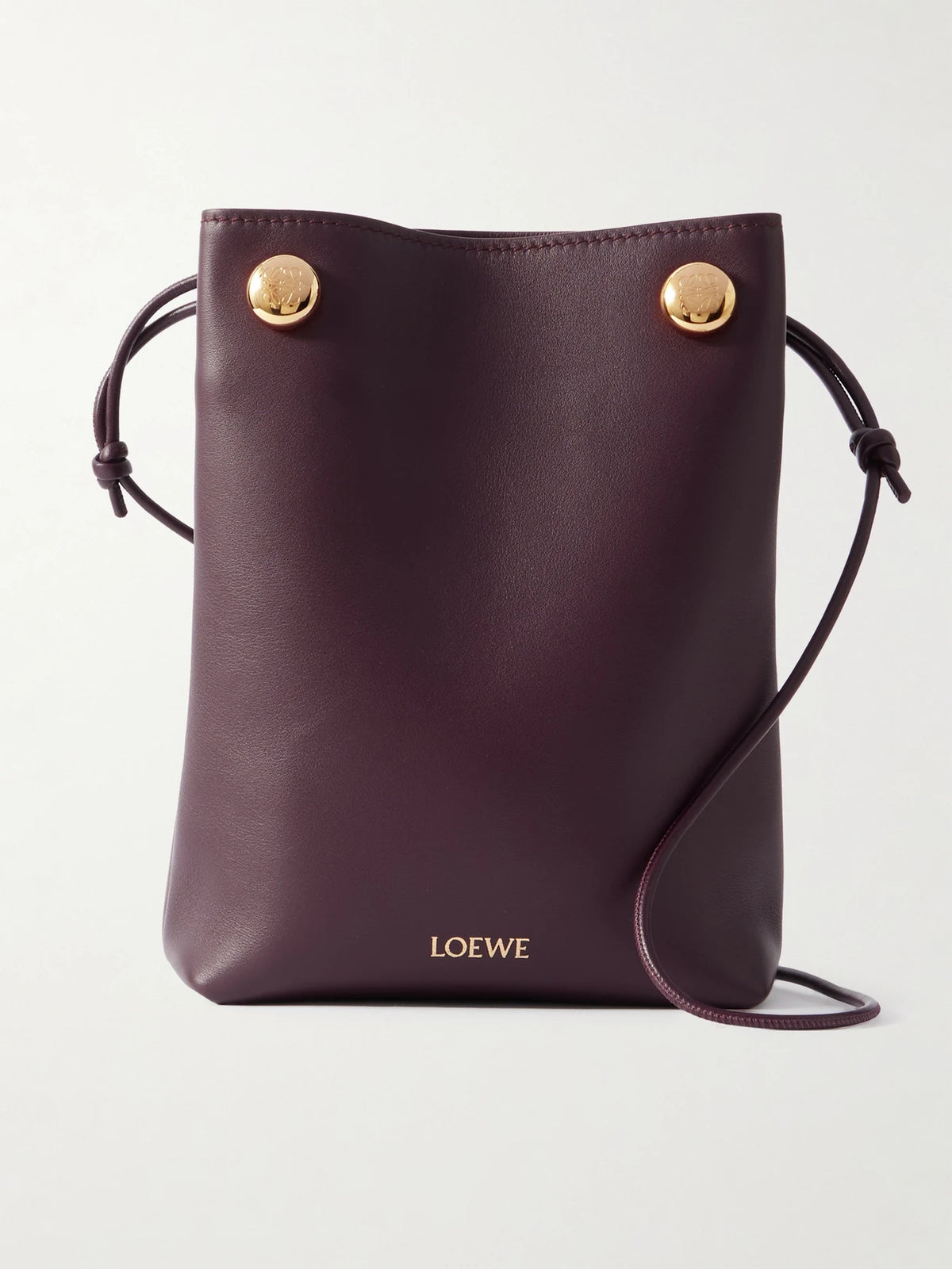 Pebble Embellished Leather Shoulder Bag