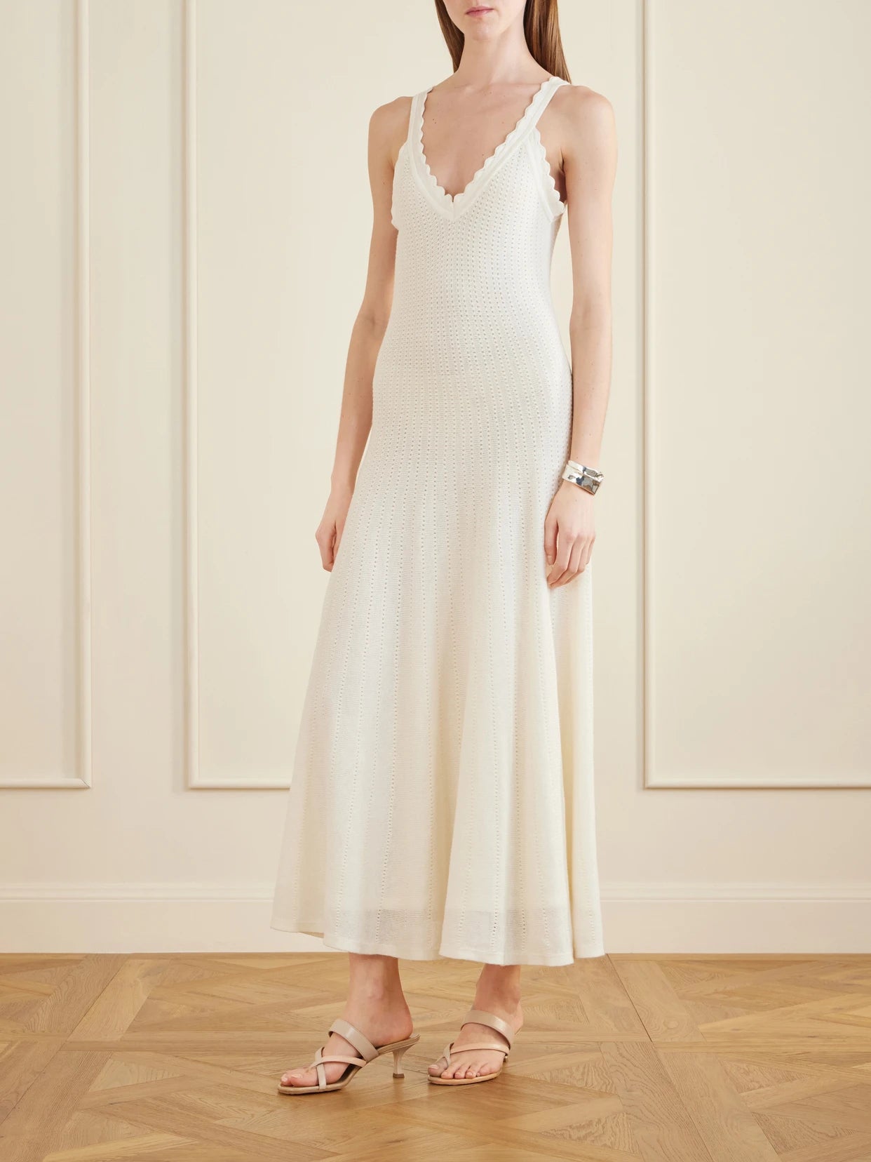 Cordelia Crocheted Cotton, Silk And Cashmere-blend Maxi Dress
