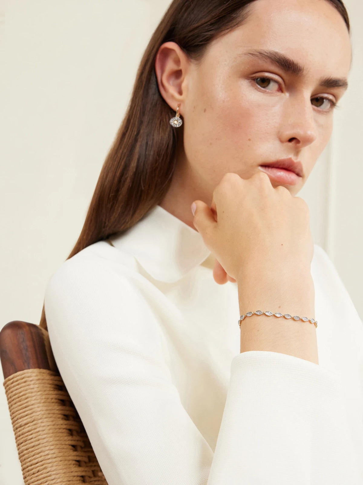 Image of Bracelets. Product name - Eternity 14-karat Gold Diamond Bracelet in Multi colour by brand - By Pariah