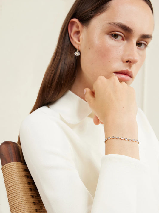 Image of Bracelets. Product name - Eternity 14-karat Gold Diamond Bracelet in Multi colour by brand - By Pariah