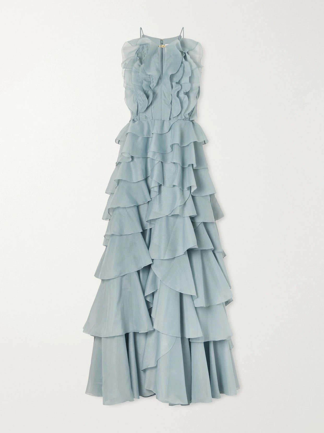 Cleo Ruffled Tiered Organza Gown