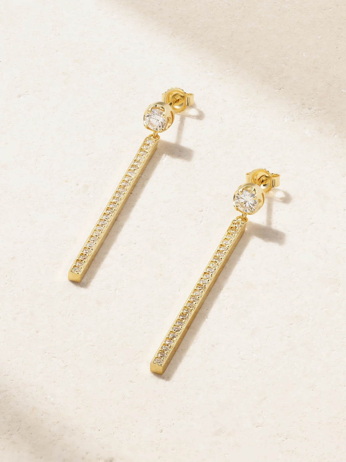 Illusion 18-karat Gold Diamond Earrings