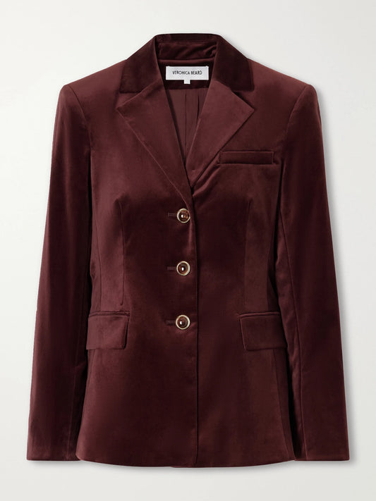 Veronica Beard Raelynn Dickey Cotton-blend Velvet Jacket