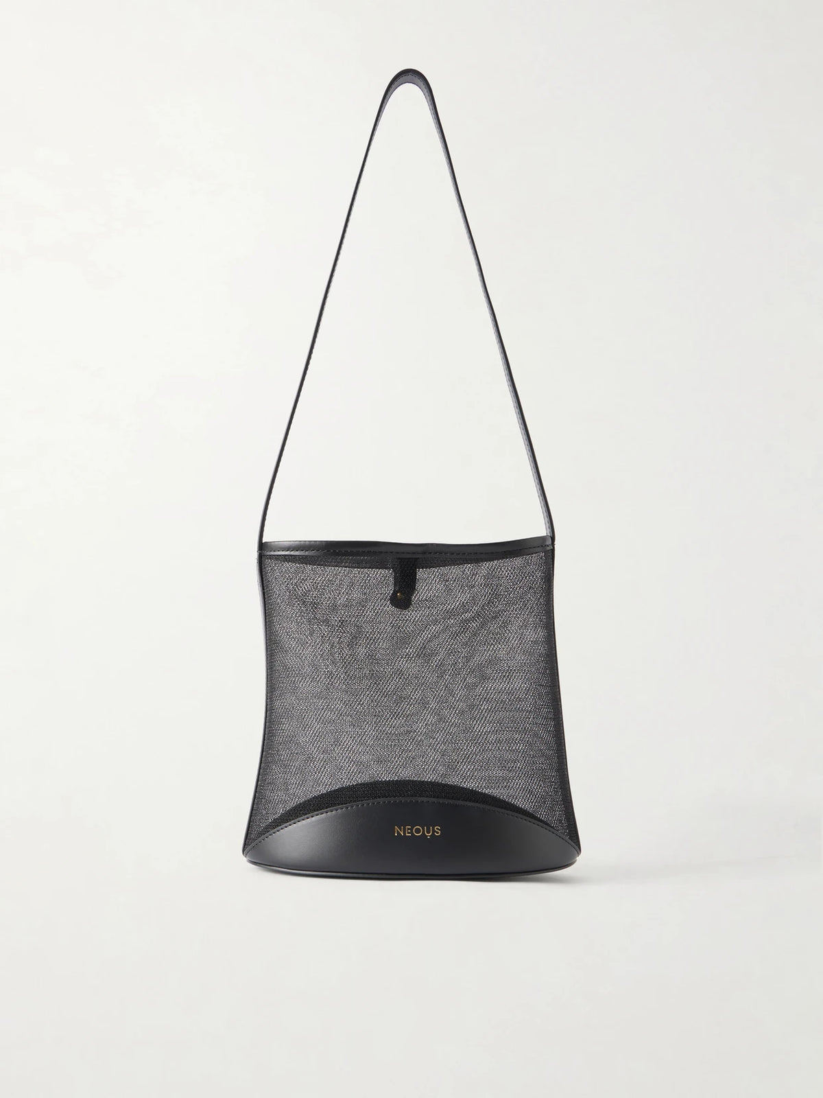 Pardalis Leather-trimmed Mesh Bucket Shoulder Bag