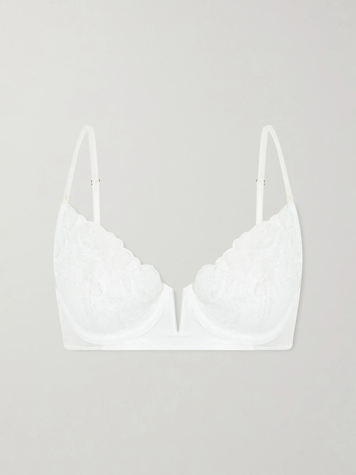 Kiki de Montparnasse Fleur Veloutes Embroidered Mesh Bra
