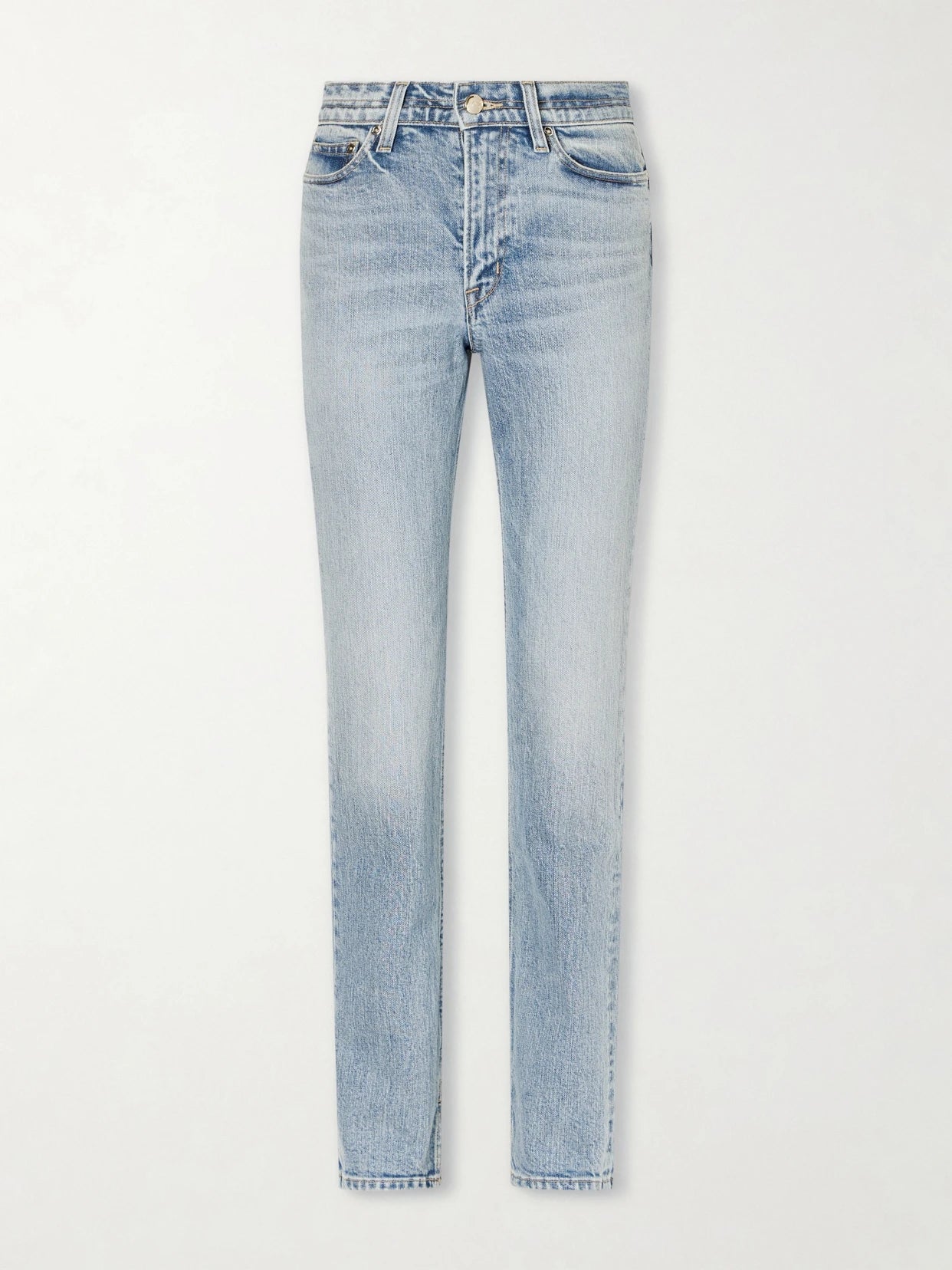 Image of Jeans. Product name - The Cecile Mid-rise Skinny-leg Jeans in Light denim colour by brand - RÙADH