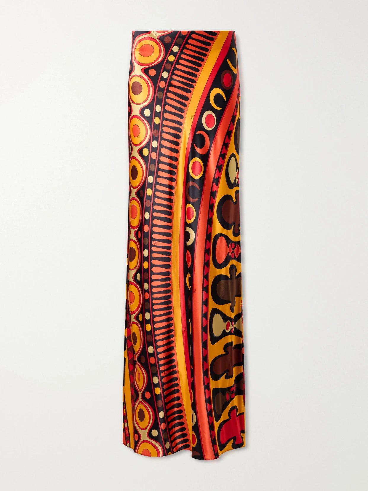 Printed Tulle Maxi Skirt