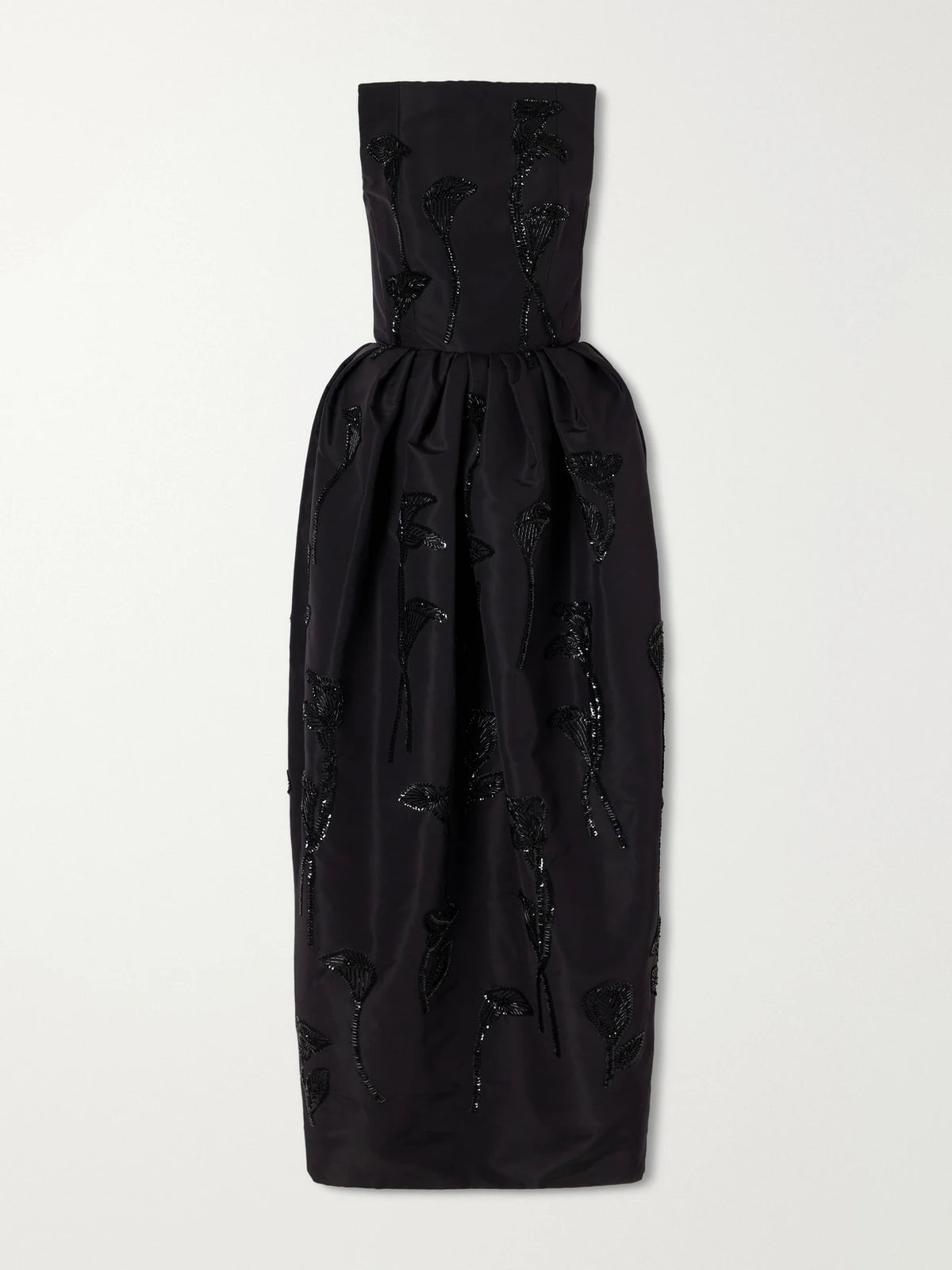 Carolina Herrera Embellished Strapless Silk-faille Gown