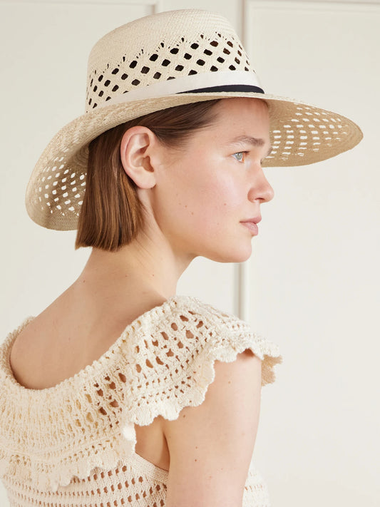Image of Hats. Product name - Clara Woven Straw Sunhat in Neutral colour by brand - Gigi Burris