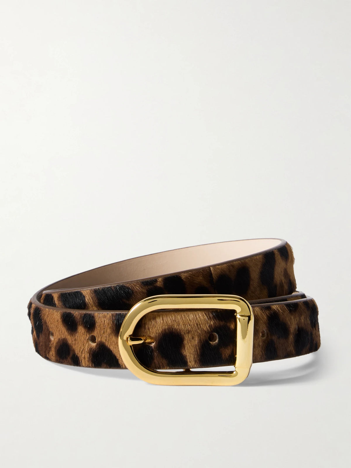 Mija Leopard-print Calf Hair Belt
