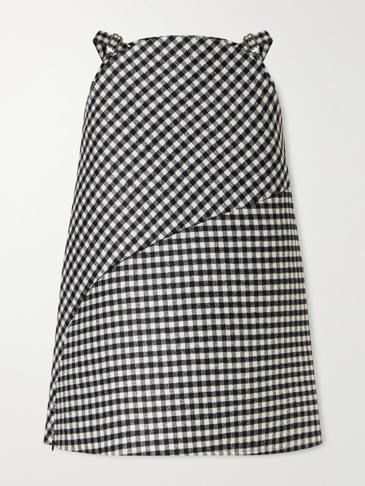 Jean Paul Gaultier Checked Wool-blend Midi Skirt