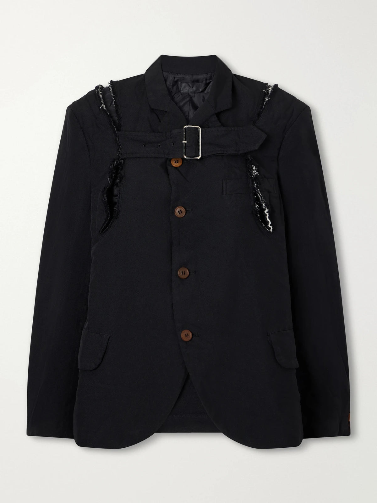 Comme des Garçons Comme des Garçons Buckled Deconstructed Canvas Blazer