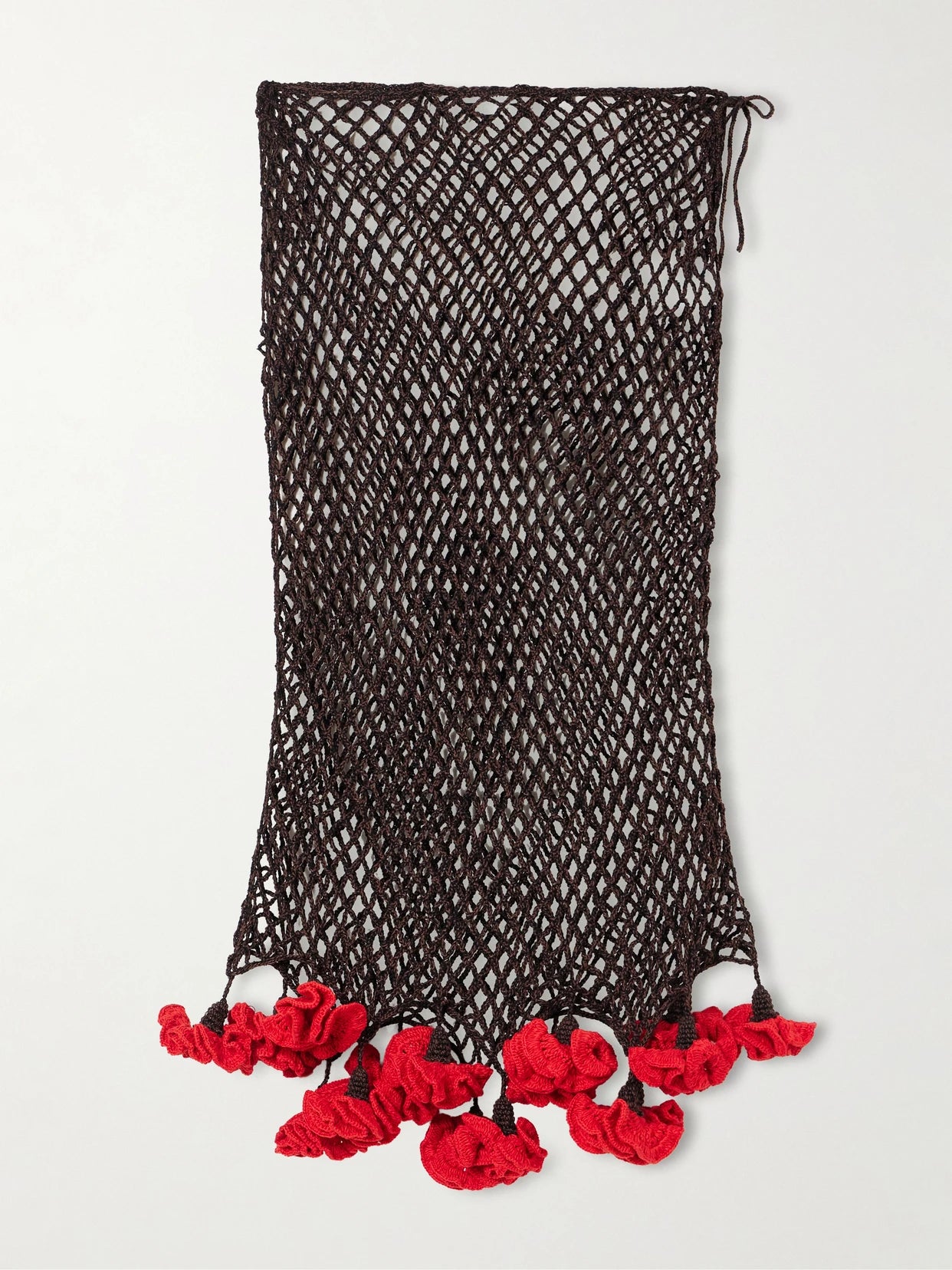 Embellished Crocheted Midi Skirt