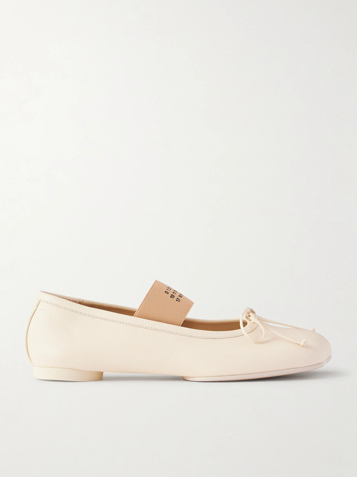 Bow-detailed Leather Ballet Flats