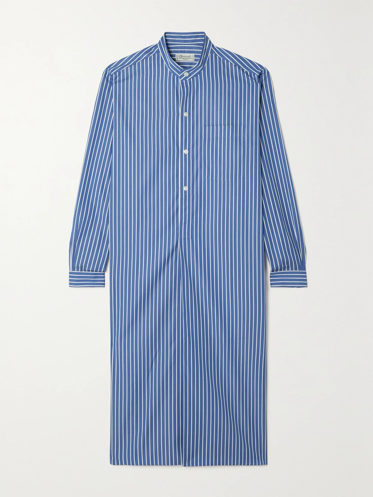 Elysee Oversized Striped Cotton-poplin Nightdress
