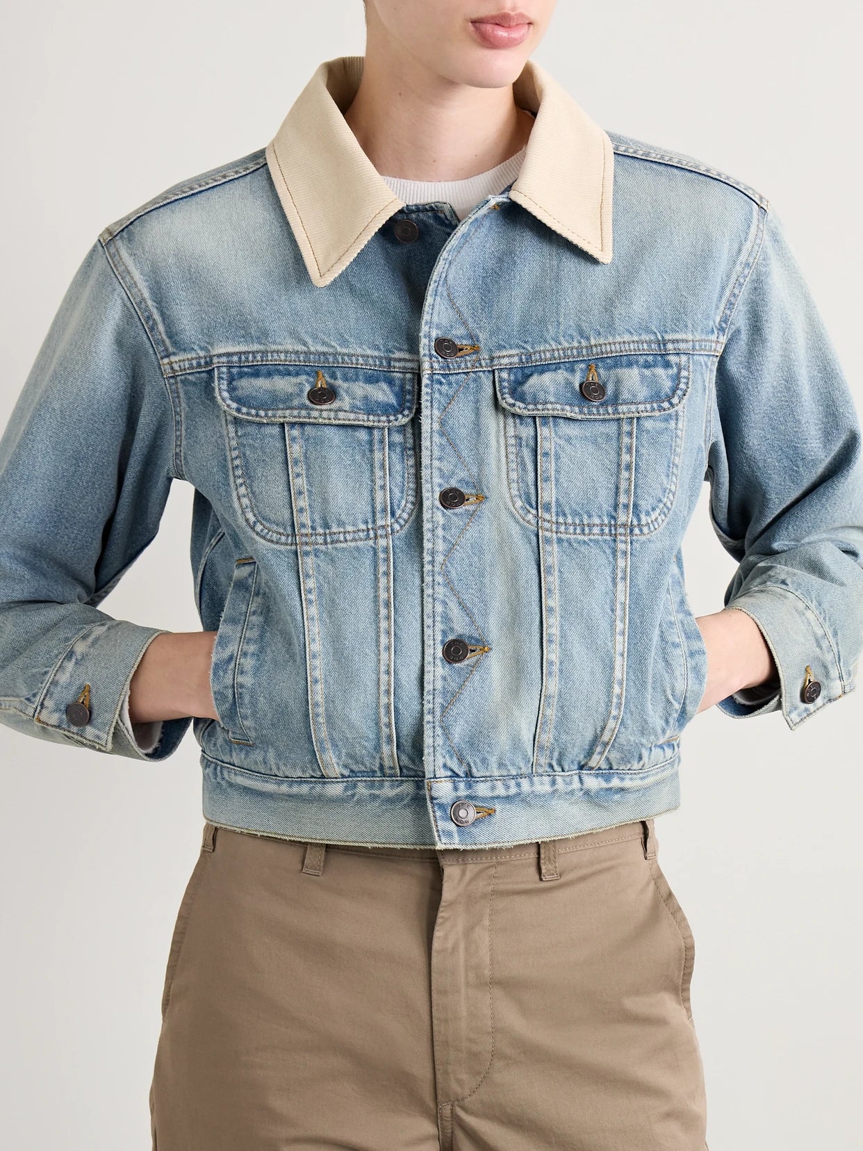 Joras Twill-trimmed Denim Jacket