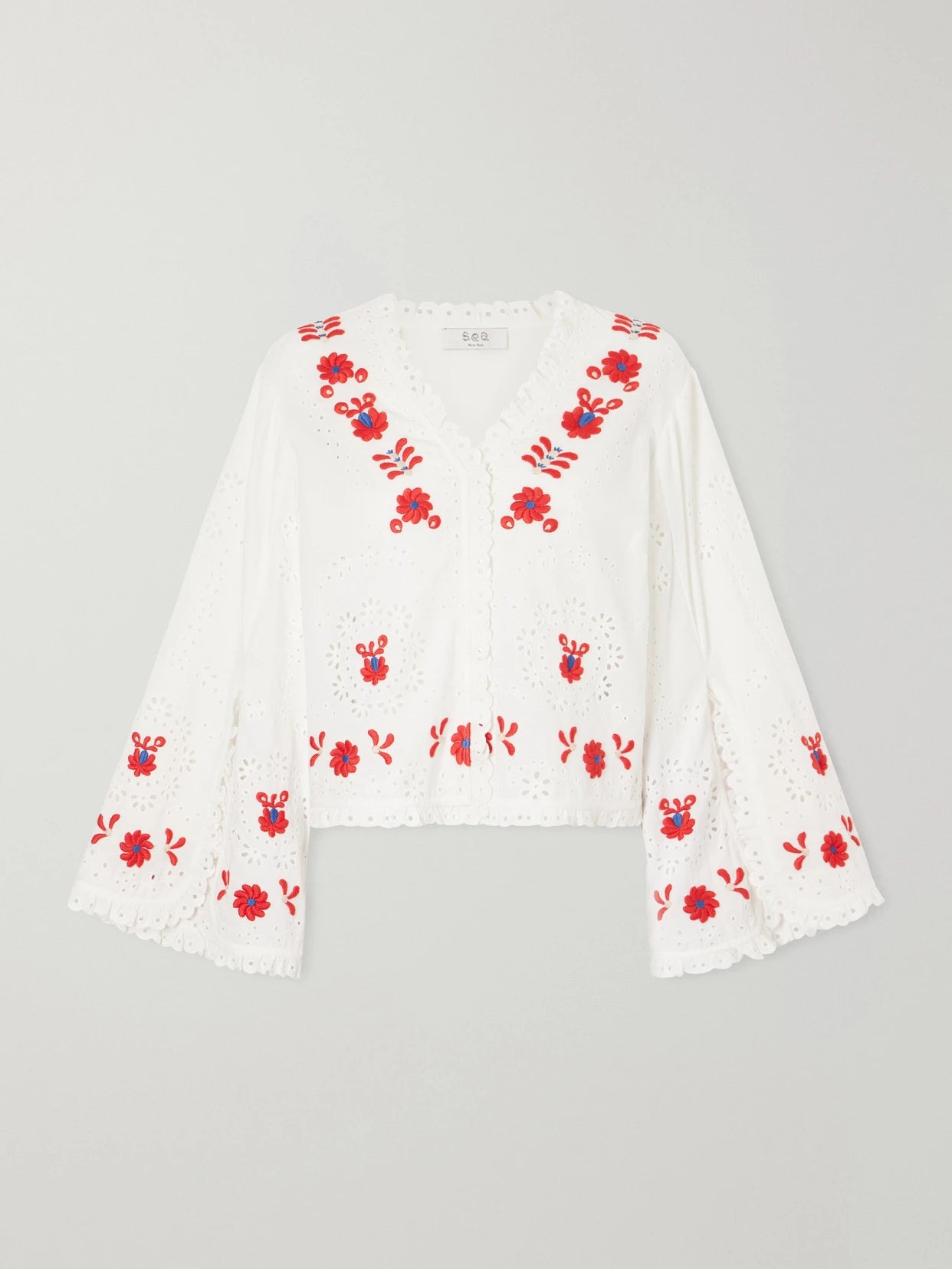 Catharina Embroidered Cotton And Linen Shirt