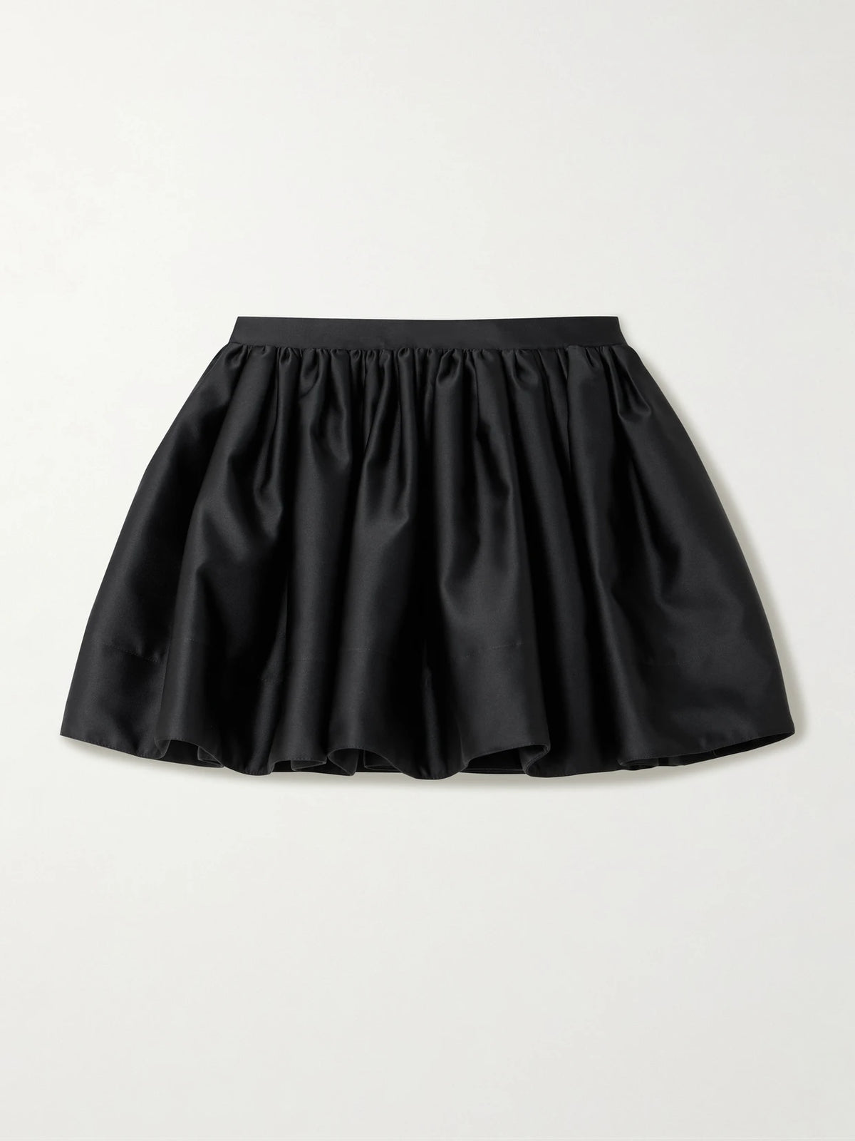 Gathered Mikado Mini Skirt