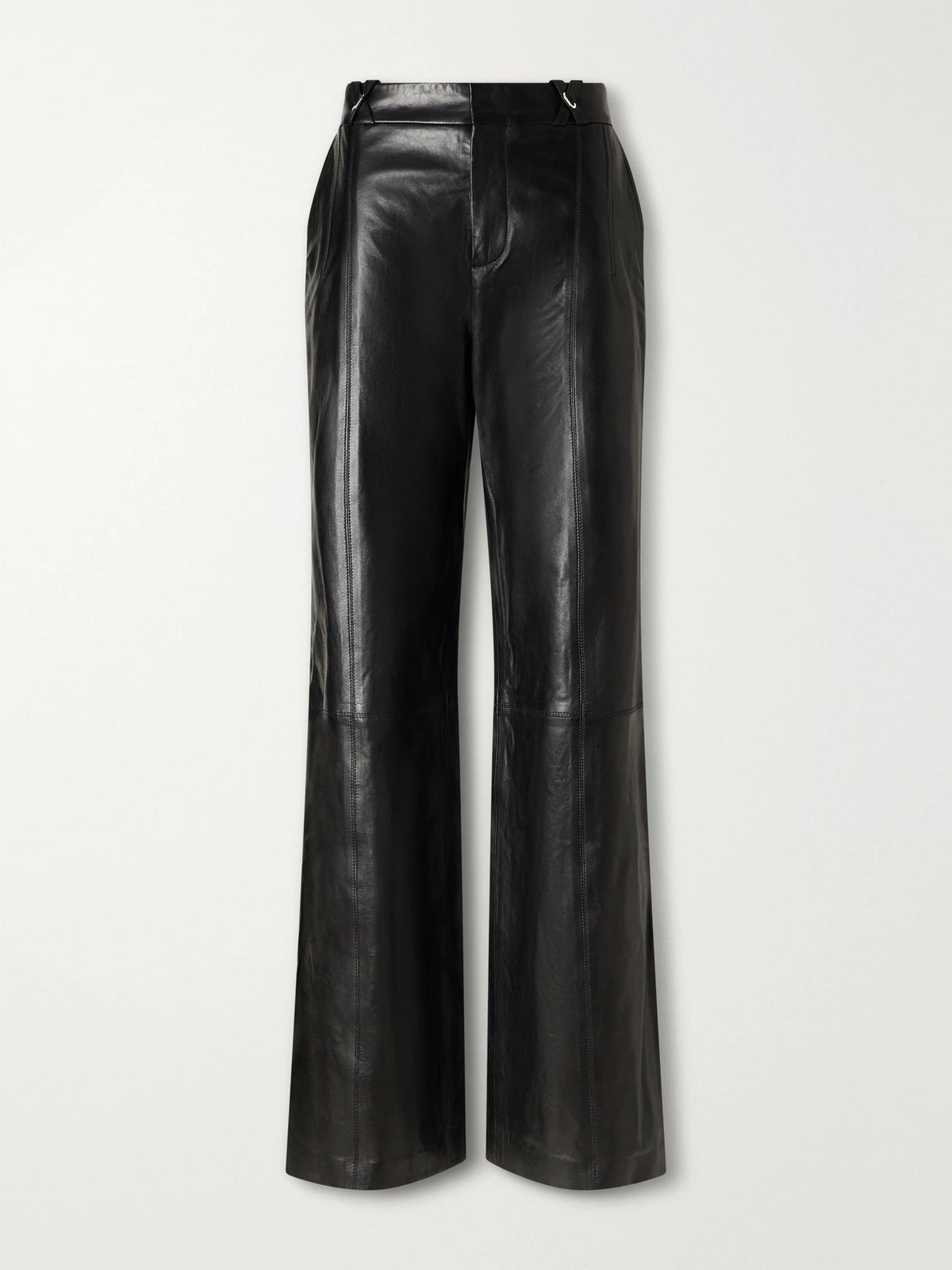 RABANNE Paneled Leather Wide-leg Pants