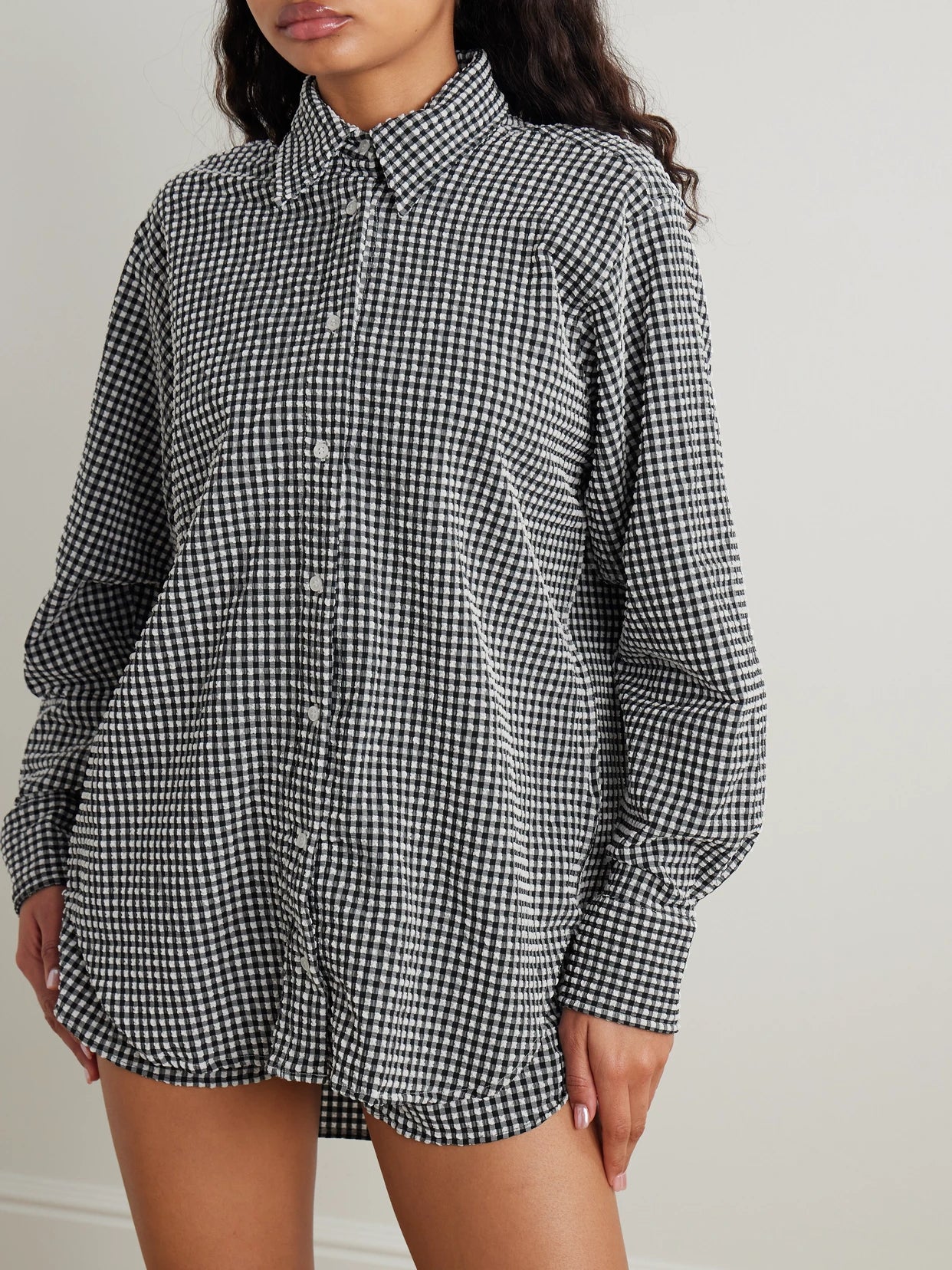 Gingham Seersucker Shirt