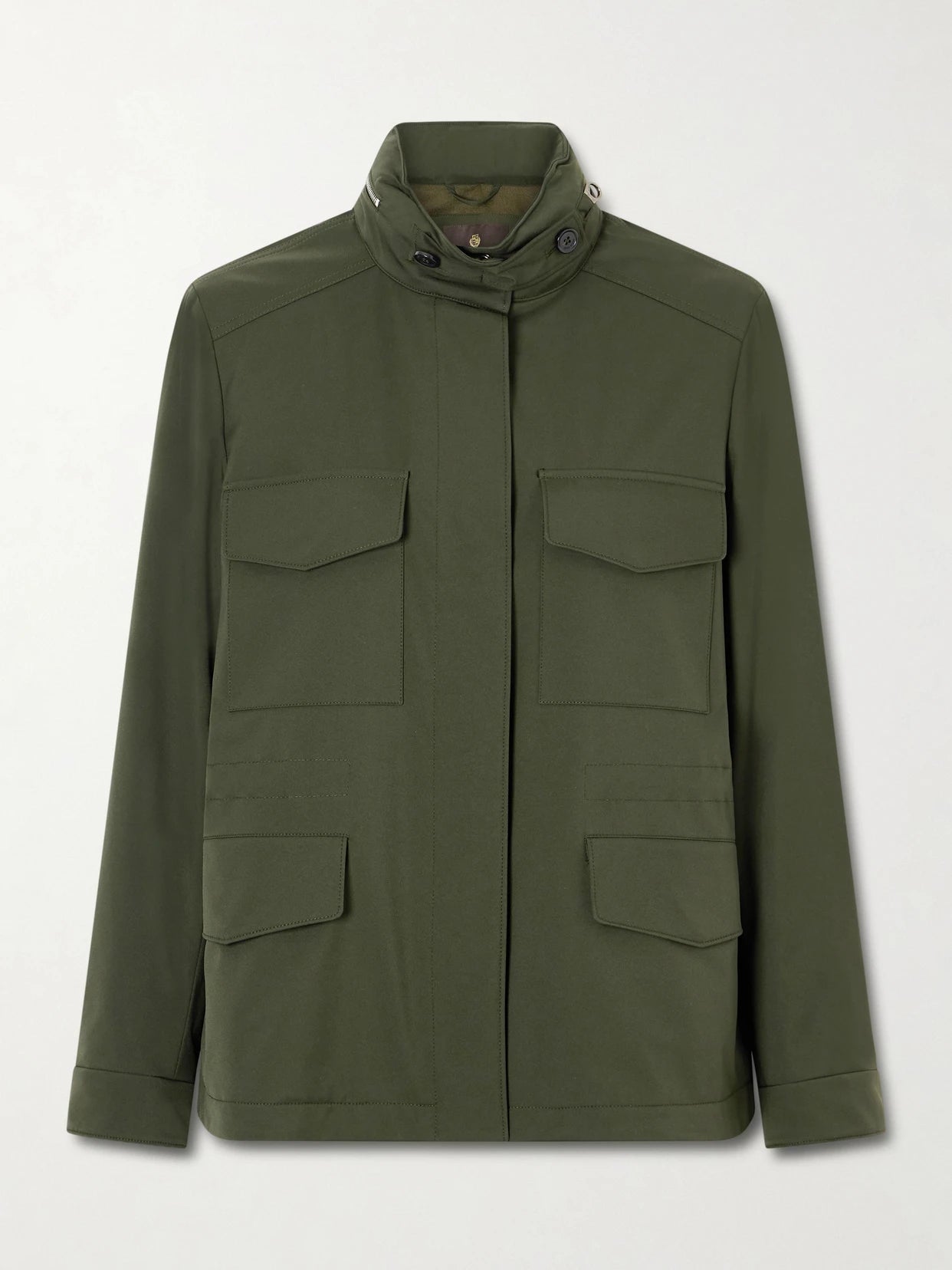 Image of Coats & Jackets. Product name - Traveller Mini Windmate Shell Jacket in Army green colour by brand - Loro Piana