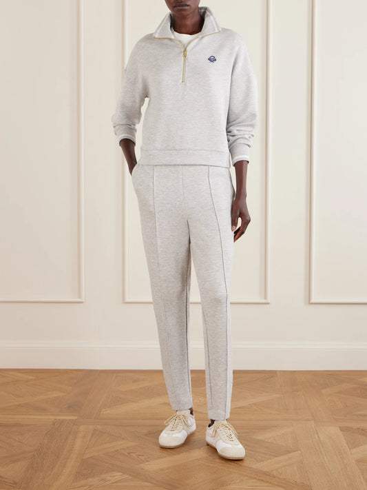 Slim Pintuck Stretch-jersey Track Pants