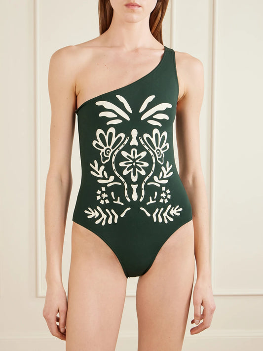 Gemme One-shoulder Printed Swimsuit