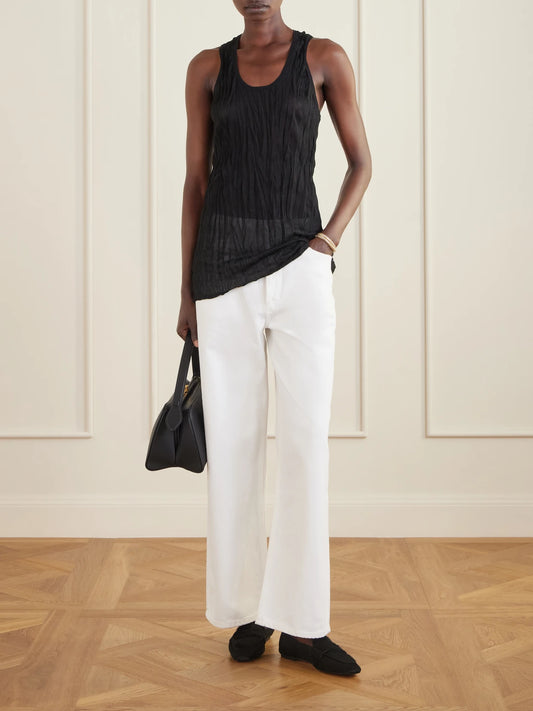Image of Flats. Product name - Alfie Pony Hair Loafers in Black colour by brand - Aeyde