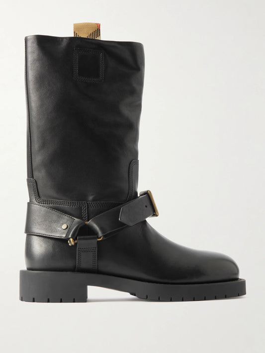 Buckled Leather Boots