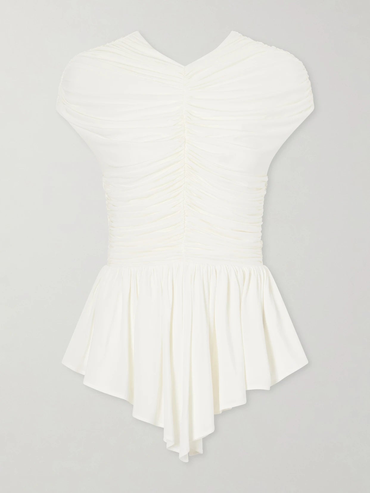 Gabor Ruched Ruffled Stretch-jersey Blouse