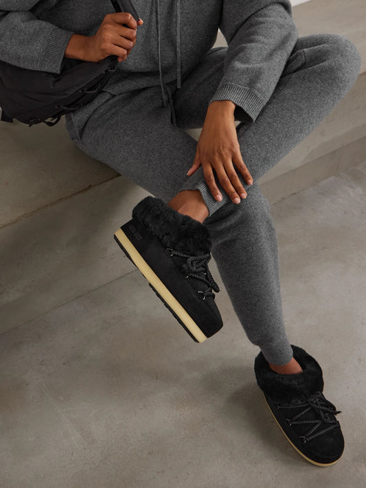 Evx Shearling-trimmed Suede Ankle Boots