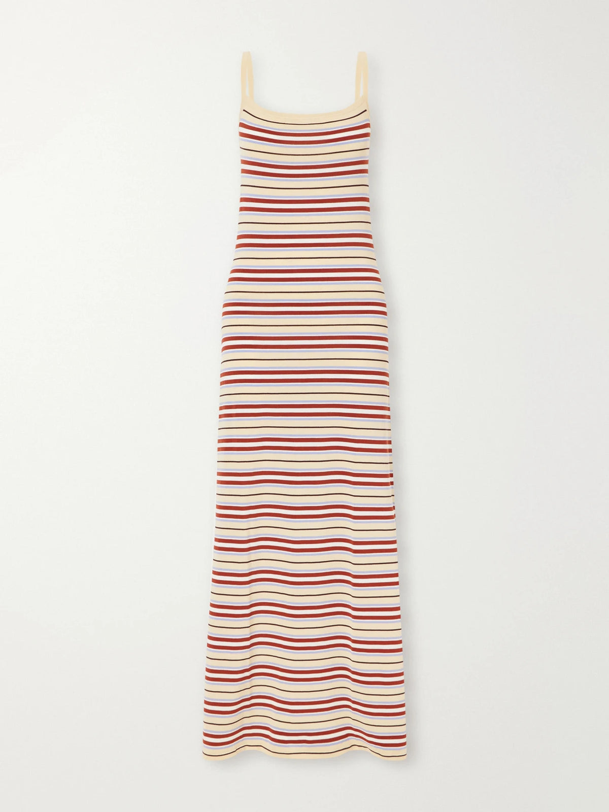Faithfull Doris Knitted Striped Cotton-blend Maxi Dress